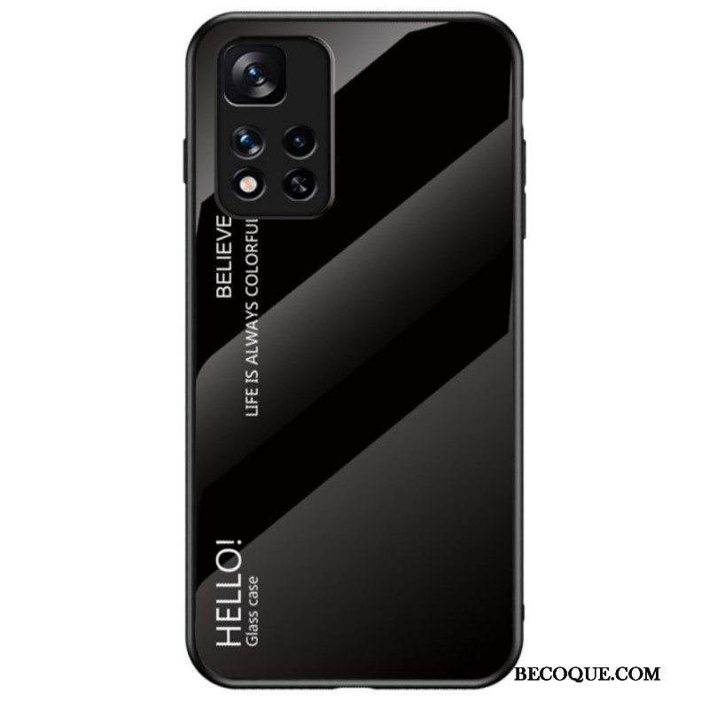 Case Xiaomi Redmi Note 11 Pro Plus 5G Karkaistu Lasi Hello