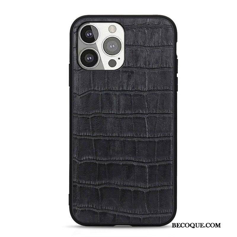 Case iPhone 13 Pro Aito Crocodile Texture -nahka