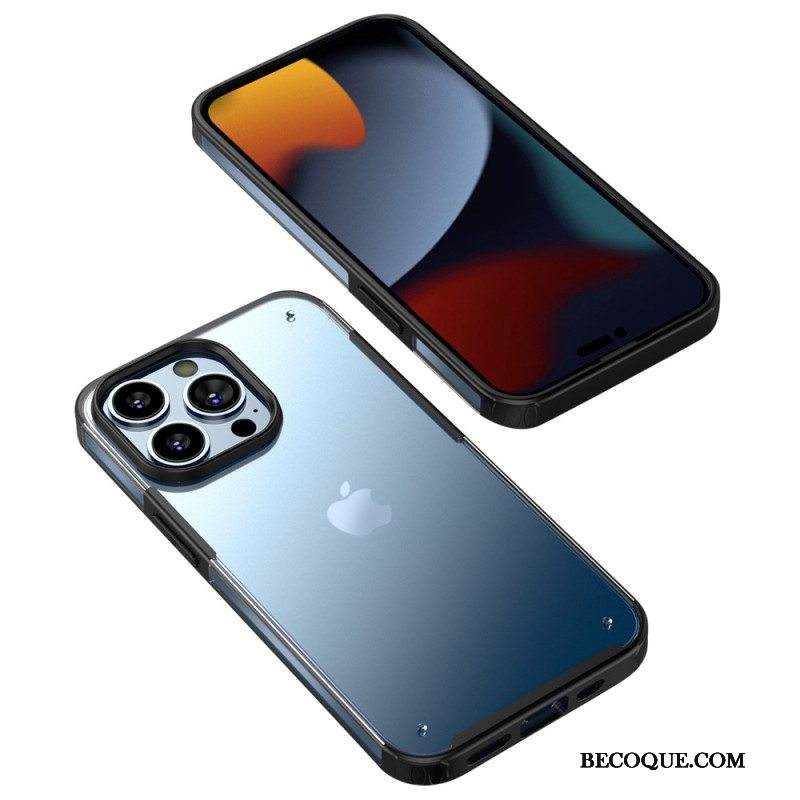 Case iPhone 14 Pro Max Läpinäkyvät Silikonireunat