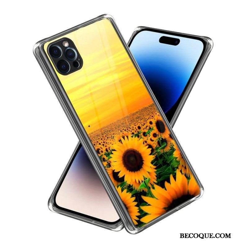 Case iPhone 14 Pro Max Voimakkaat Auringonkukat