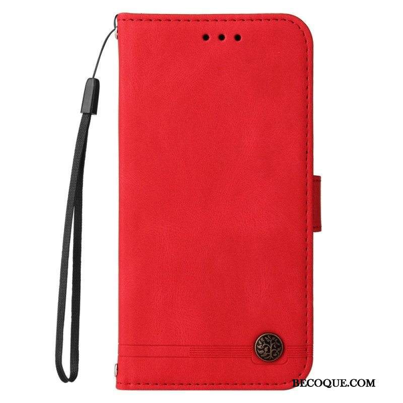 Flip Case Xiaomi 12T / 12T Pro Koristeellinen Niitti Ja Kaulanauha