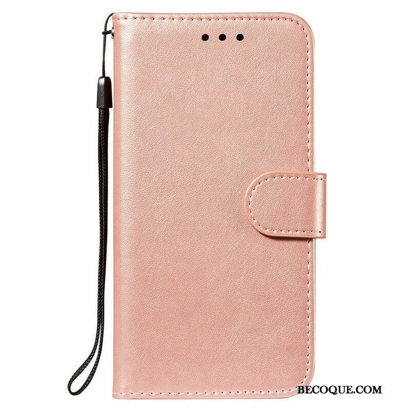 Flip Case Xiaomi Redmi Note 10 5G Nahkainen Muotoilu Hihnalla