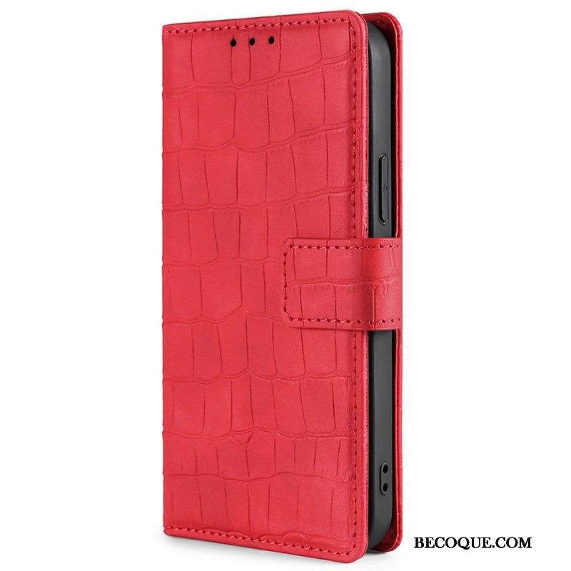 Flip Case Xiaomi Redmi Note 11 Pro / 11 Pro 5G Ihokosketuskrokotiili