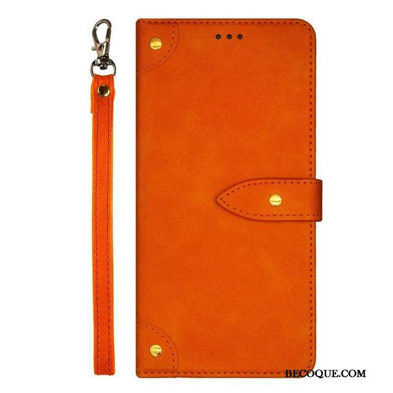 Flip Case Xiaomi Redmi Note 12 Pro Plus Niitit Ja Hihna Idewei