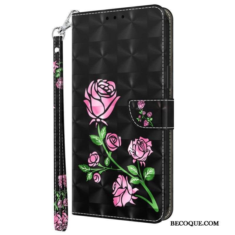 Kotelot Samsung Galaxy A14 / A14 5G Suojaketju Kuori Strap Roses