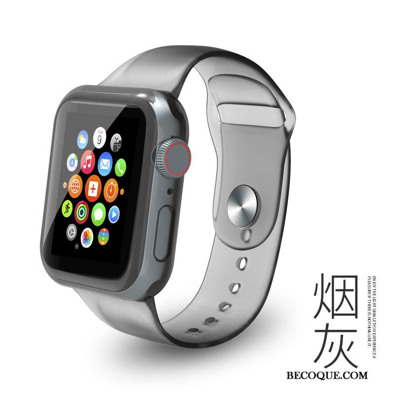 Kuori Apple Watch Series 4 Silikoni Trendi Persoonallisuus, Kotelo Apple Watch Series 4 Tila Urheilu Musta
