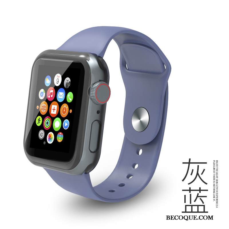 Kuori Apple Watch Series 4 Silikoni Trendi Persoonallisuus, Kotelo Apple Watch Series 4 Tila Urheilu Musta