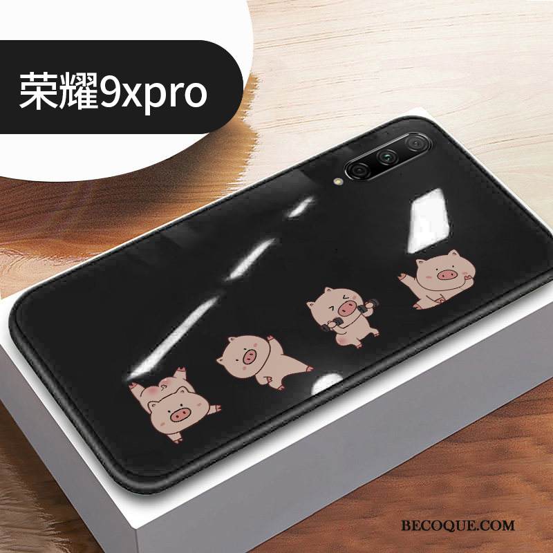 Kuori Honor 9x Pro Laukut Net Red Tide-brändi, Kotelo Honor 9x Pro Sarjakuva Lasi Murtumaton