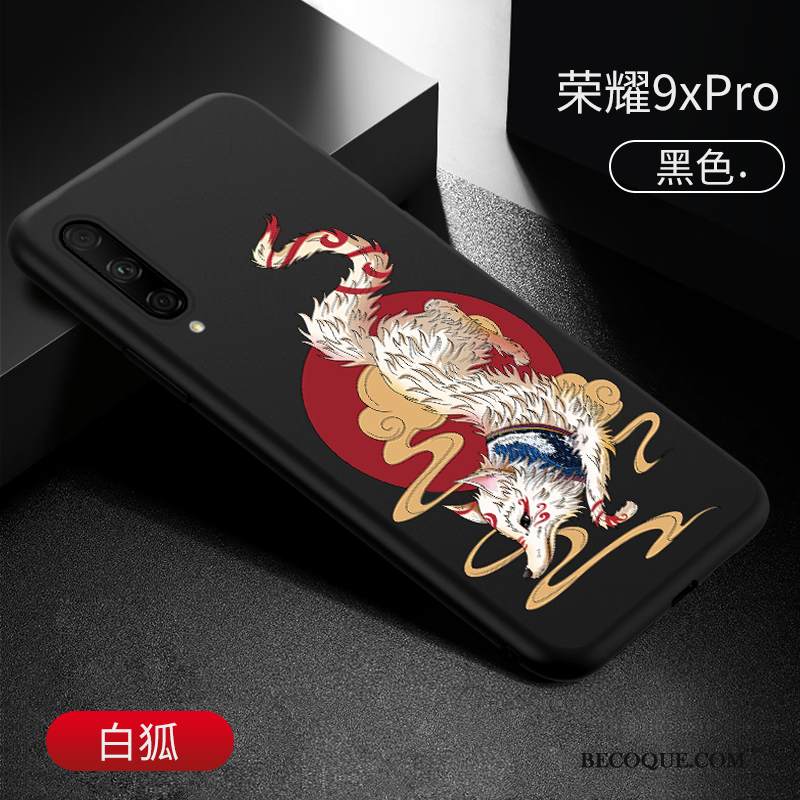 Kuori Honor 9x Pro Suojaus Rotta Musta, Kotelo Honor 9x Pro Silikoni Tide-brändi Kiinalainen Tyyli