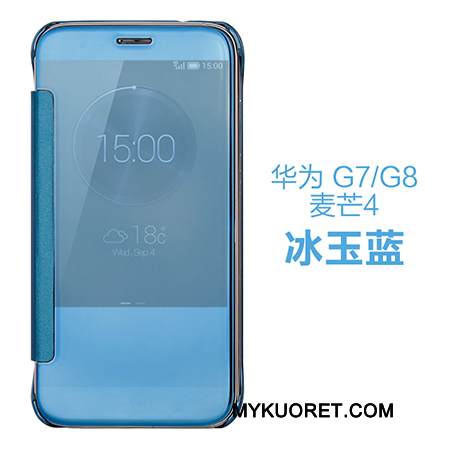 Kuori Huawei G7 Plus Nahka Peili Lohikäärme, Kotelo Huawei G7 Plus Kuoret Puhelimen Kuoret