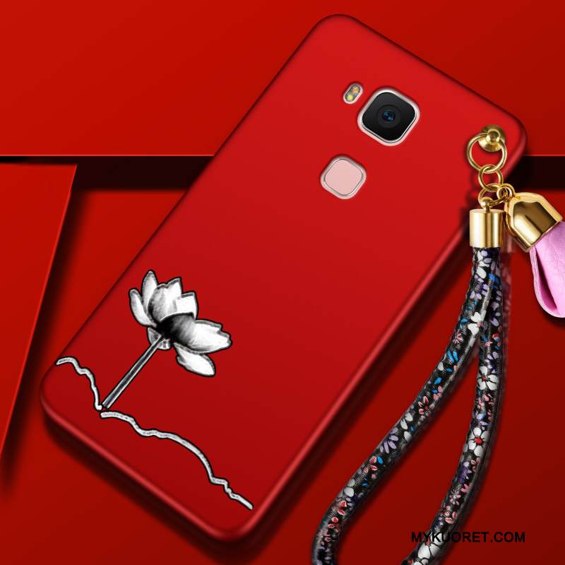 Kuori Huawei G7 Plus Silikoni Punainen Murtumaton, Kotelo Huawei G7 Plus Laukut Puhelimen Kuoret Trendi