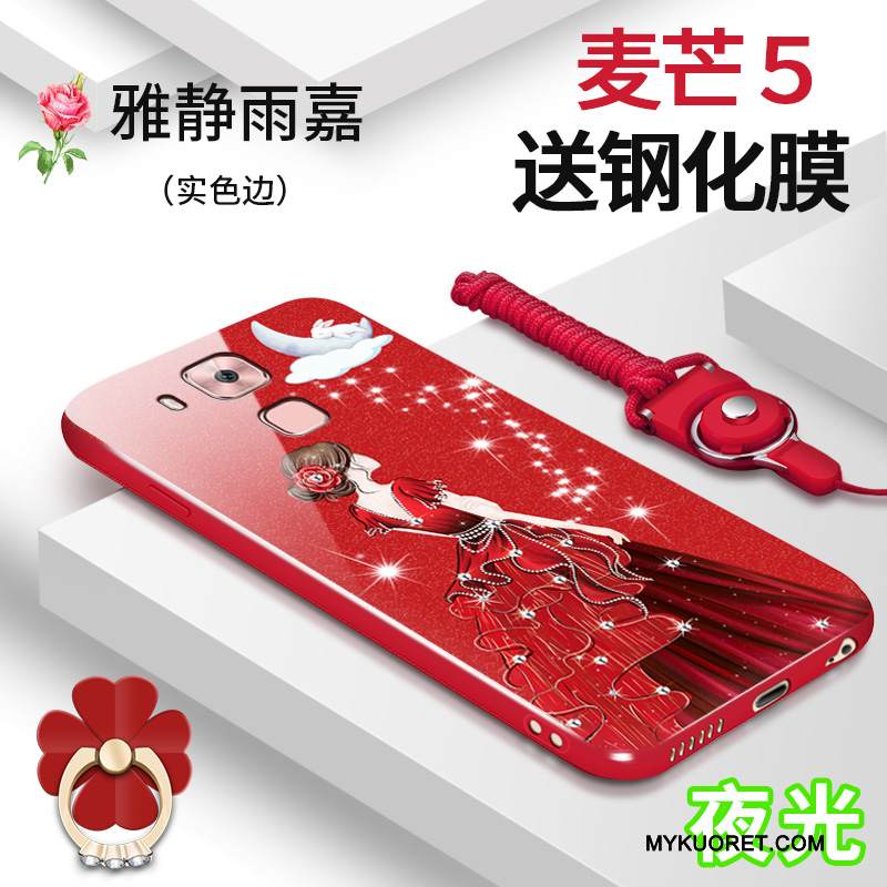 Kuori Huawei G9 Plus Laukut Puhelimen Kuoret Trendi, Kotelo Huawei G9 Plus Silikoni Murtumaton Punainen