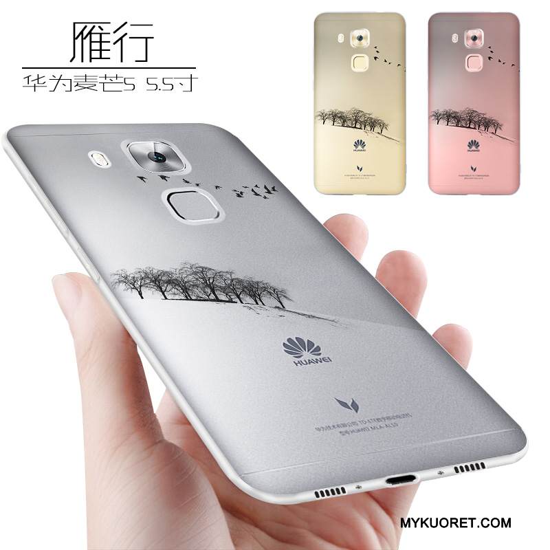 Kuori Huawei G9 Plus Silikoni Murtumaton Puhelimen Kuoret, Kotelo Huawei G9 Plus Pehmeä Neste Trendi Keltainen