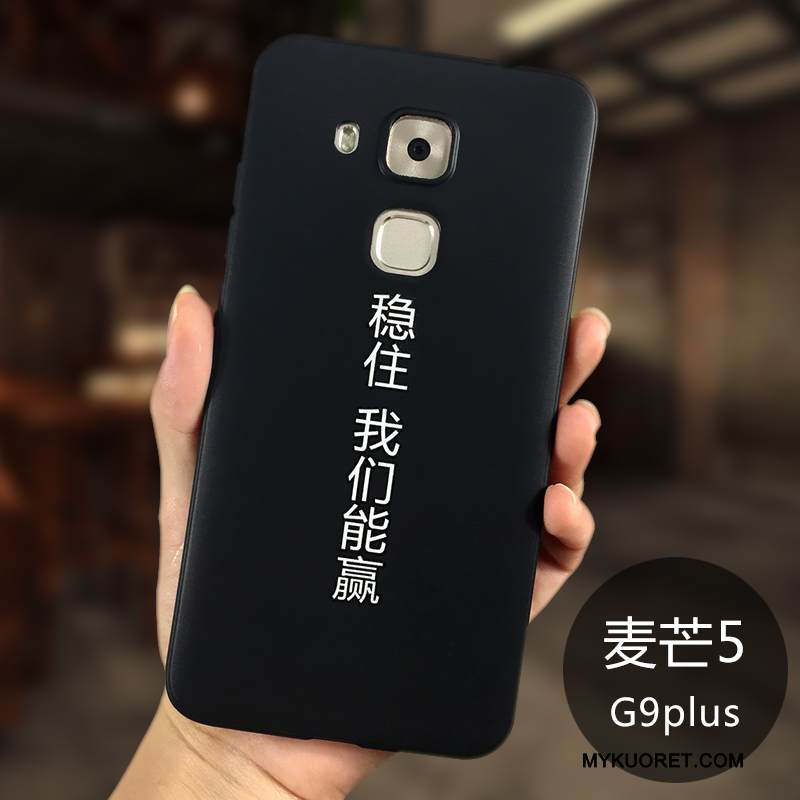 Kuori Huawei G9 Plus Silikoni Pesty Suede Musta, Kotelo Huawei G9 Plus Suojaus Puhelimen Kuoret Murtumaton
