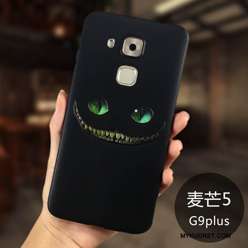 Kuori Huawei G9 Plus Silikoni Pesty Suede Musta, Kotelo Huawei G9 Plus Suojaus Puhelimen Kuoret Murtumaton