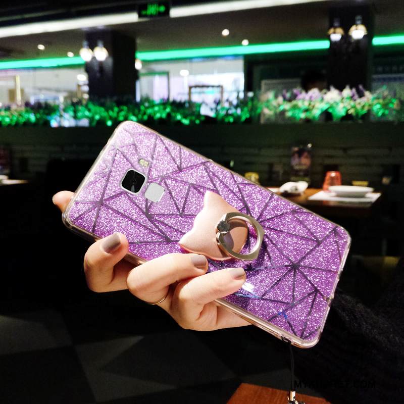 Kuori Huawei G9 Plus Silikoni Violetti Puhelimen Kuoret, Kotelo Huawei G9 Plus Suojaus Murtumaton