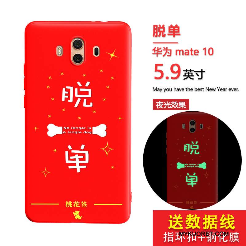 Kuori Huawei Mate 10 Laukut Punainen Murtumaton, Kotelo Huawei Mate 10 Silikoni Persoonallisuus Puhelimen Kuoret