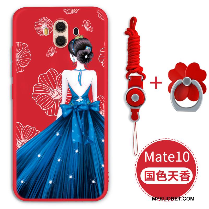 Kuori Huawei Mate 10 Laukut Trendi Punainen, Kotelo Huawei Mate 10 Silikoni Murtumaton Puhelimen Kuoret