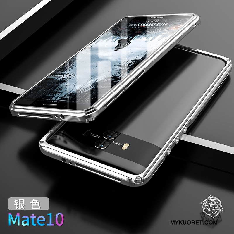 Kuori Huawei Mate 10 Metalli Kulta Takakansi, Kotelo Huawei Mate 10 Suojaus Kehys Puhelimen Kuoret