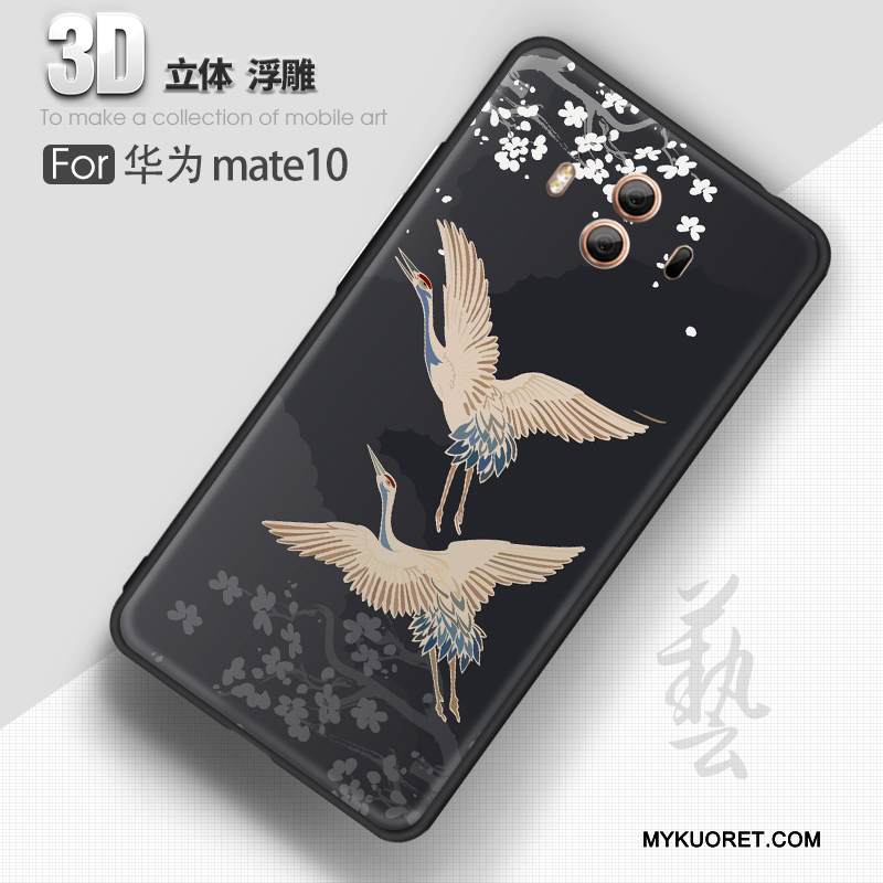 Kuori Huawei Mate 10 Pehmeä Neste Puhelimen Kuoret Tide-brändi, Kotelo Huawei Mate 10 Kohokuviointi Persoonallisuus