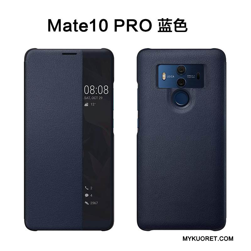 Kuori Huawei Mate 10 Pro Nahka Musta Murtumaton, Kotelo Huawei Mate 10 Pro Kuoret Puhelimen Kuoret