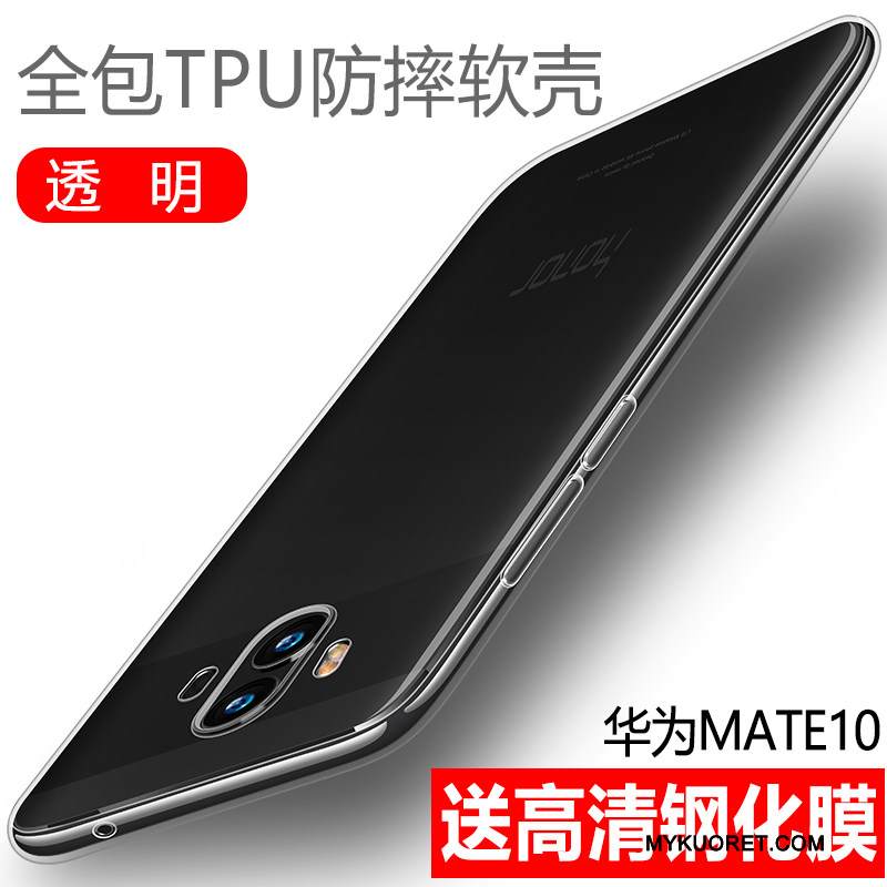 Kuori Huawei Mate 10 Silikoni Musta Murtumaton, Kotelo Huawei Mate 10 Pehmeä Neste Puhelimen Kuoret Ohut