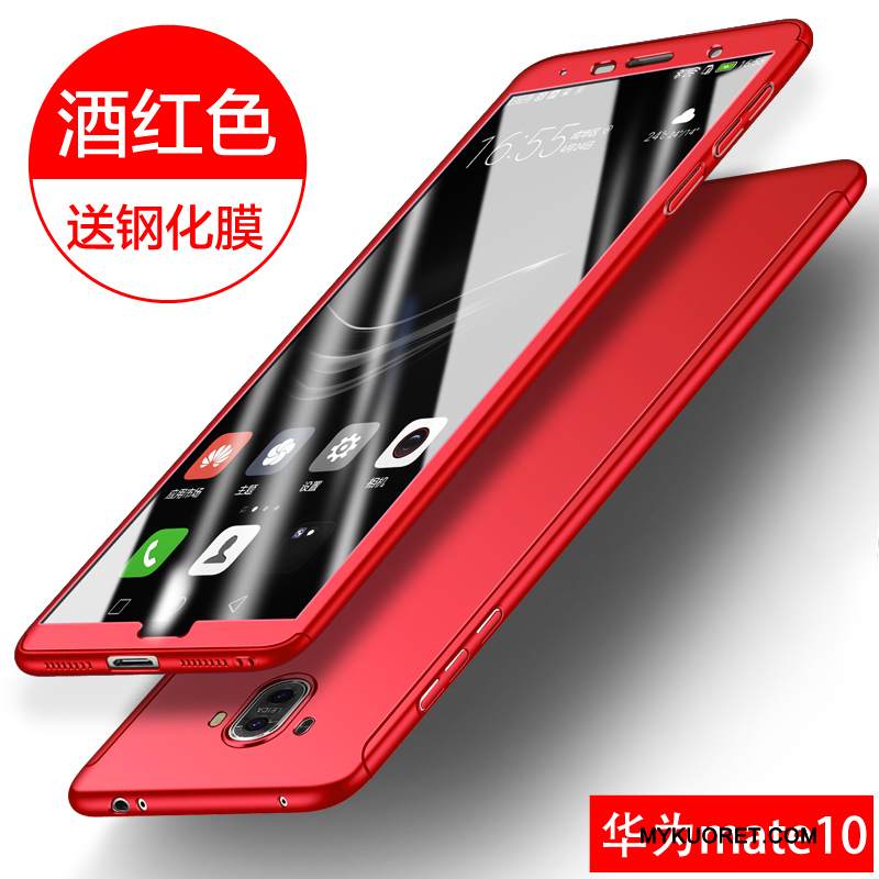 Kuori Huawei Mate 10 Suojaus Puhelimen Kuoret Kehys, Kotelo Huawei Mate 10 Laukut Murtumaton Punainen