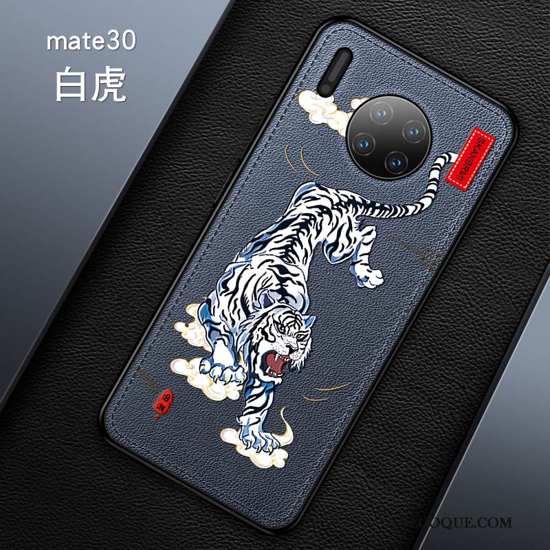 Kuori Huawei Mate 30 Laukut Puhelimen Kuoret Kova, Kotelo Huawei Mate 30 Kohokuviointi Kiinalainen Tyyli Tide-brändi