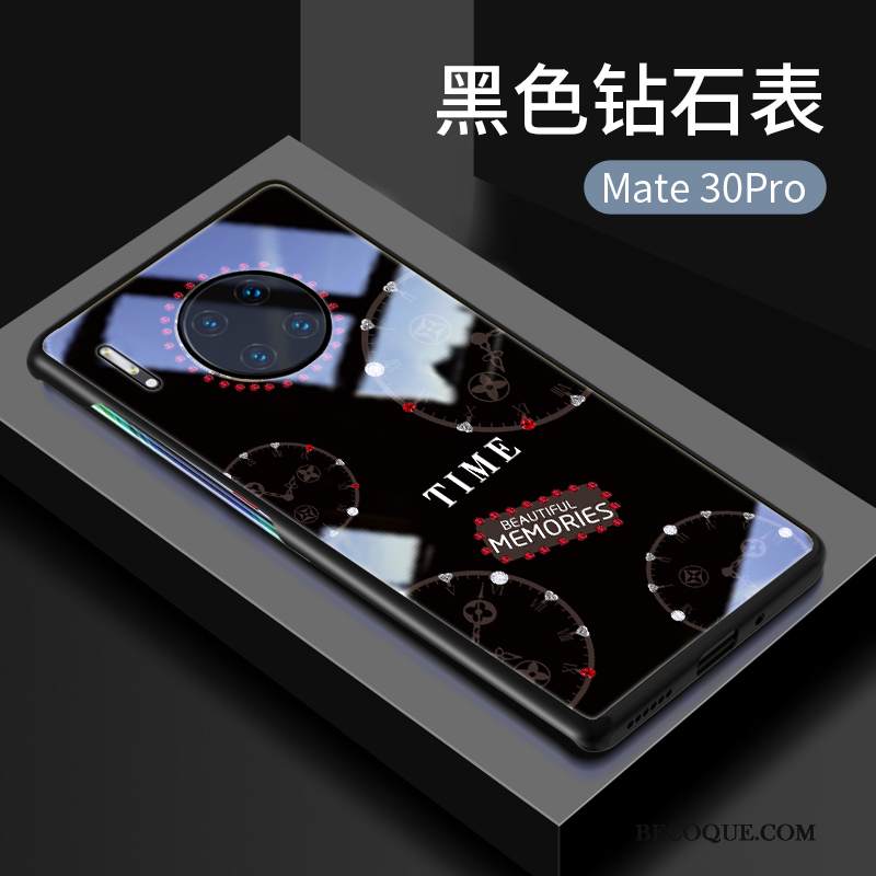 Kuori Huawei Mate 30 Pro Laukut Murtumaton Hauska, Kotelo Huawei Mate 30 Pro Silikoni Lasi Kulta