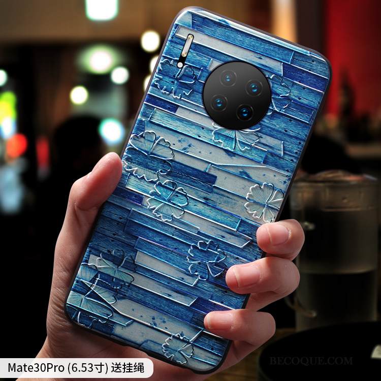 Kuori Huawei Mate 30 Pro Laukut Sininen Tide-brändi, Kotelo Huawei Mate 30 Pro Suojaus Ihana Net Red