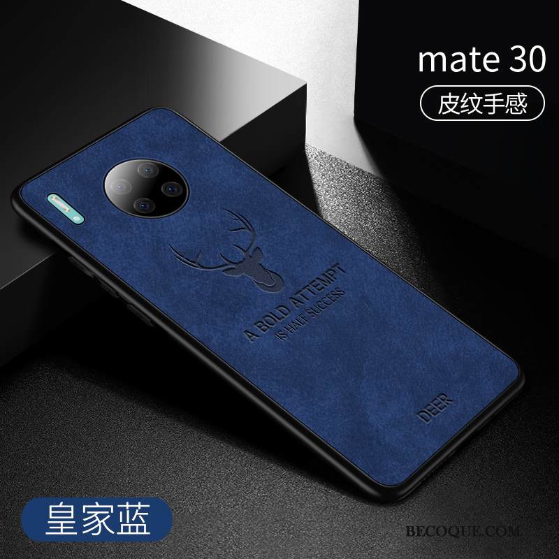 Kuori Huawei Mate 30 Silikoni Murtumaton Sininen, Kotelo Huawei Mate 30 Pehmeä Neste Ohut Puhelimen Kuoret