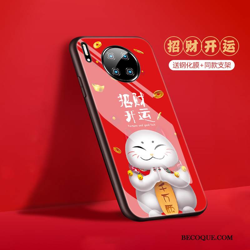 Kuori Huawei Mate 30 Suojaus Punainen Kiinalainen Tyyli, Kotelo Huawei Mate 30 Puhelimen Kuoret Ylellisyys