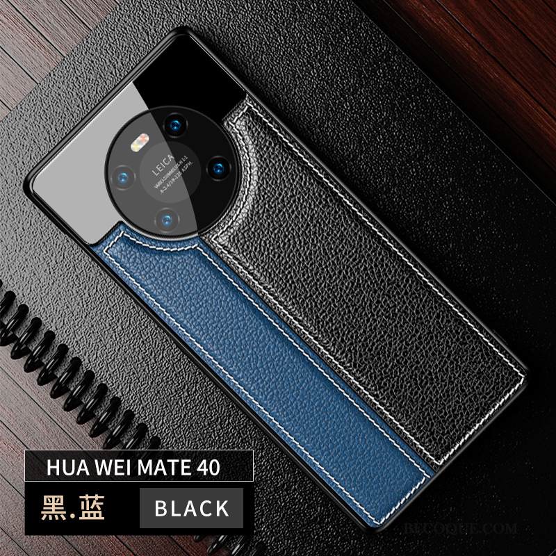Kuori Huawei Mate 40 Laukut Musta Ylellisyys, Kotelo Huawei Mate 40 Luova Persoonallisuus Peili