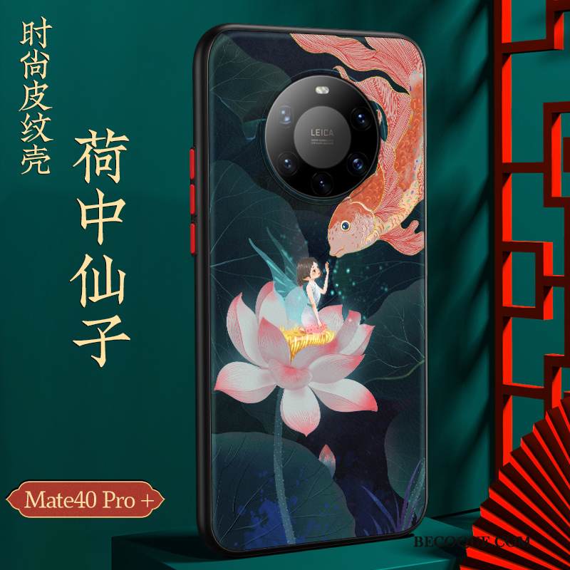 Kuori Huawei Mate 40 Pro+ Laukut Kiinalainen Tyyli Vihreä, Kotelo Huawei Mate 40 Pro+ Suojaus Murtumaton Persoonallisuus