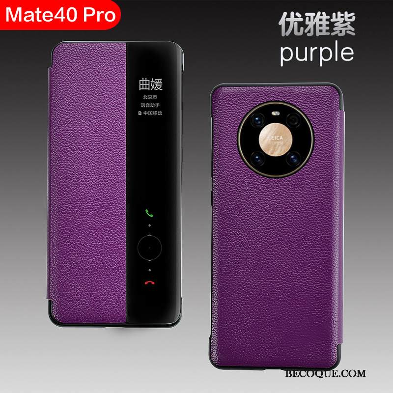 Kuori Huawei Mate 40 Pro Nahka Murtumaton Punainen, Kotelo Huawei Mate 40 Pro Suojaus Ylellisyys Liiketoiminta