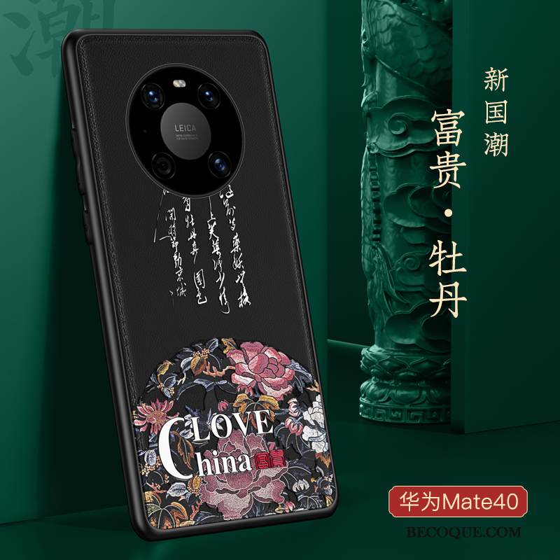 Kuori Huawei Mate 40 Silikoni Murtumaton Ultra, Kotelo Huawei Mate 40 Pehmeä Neste Kiinalainen Tyyli Ohut
