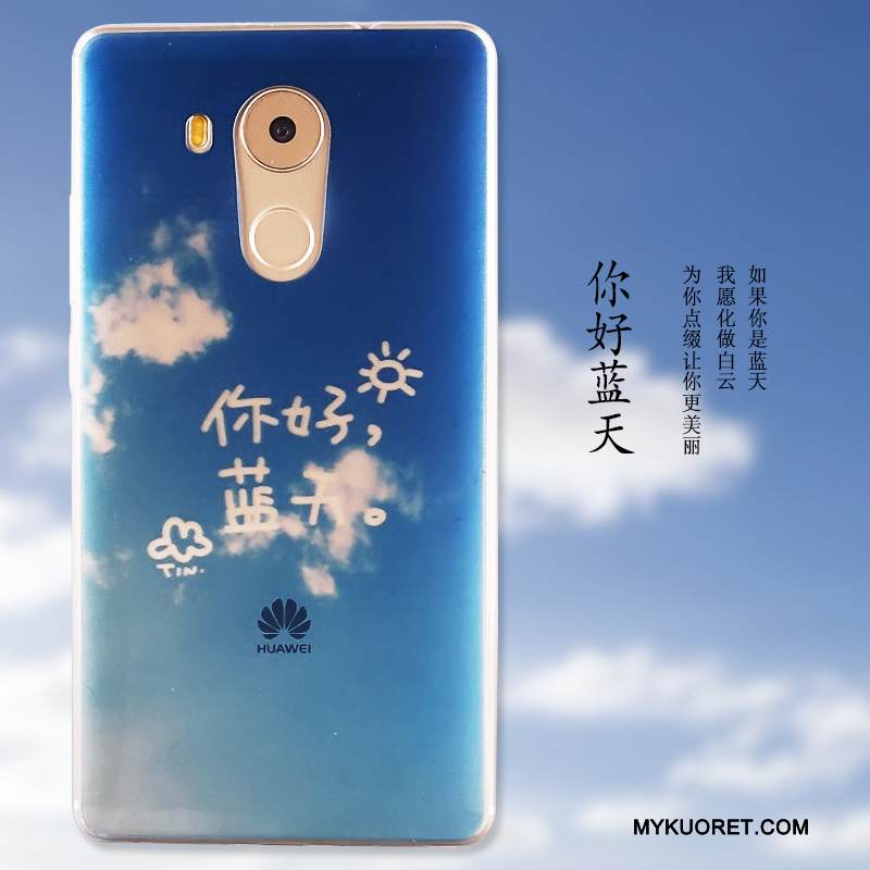 Kuori Huawei Mate 8 Suojaus Sininen Puhelimen Kuoret, Kotelo Huawei Mate 8 Pehmeä Neste