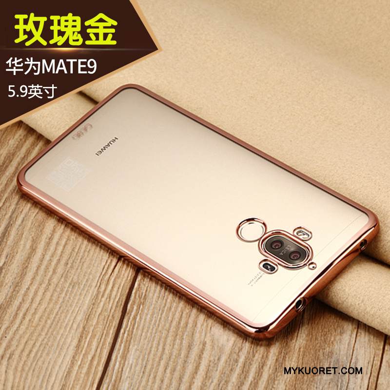 Kuori Huawei Mate 9 Laukut Ohut Kulta, Kotelo Huawei Mate 9 Silikoni Puhelimen Kuoret Läpinäkyvä