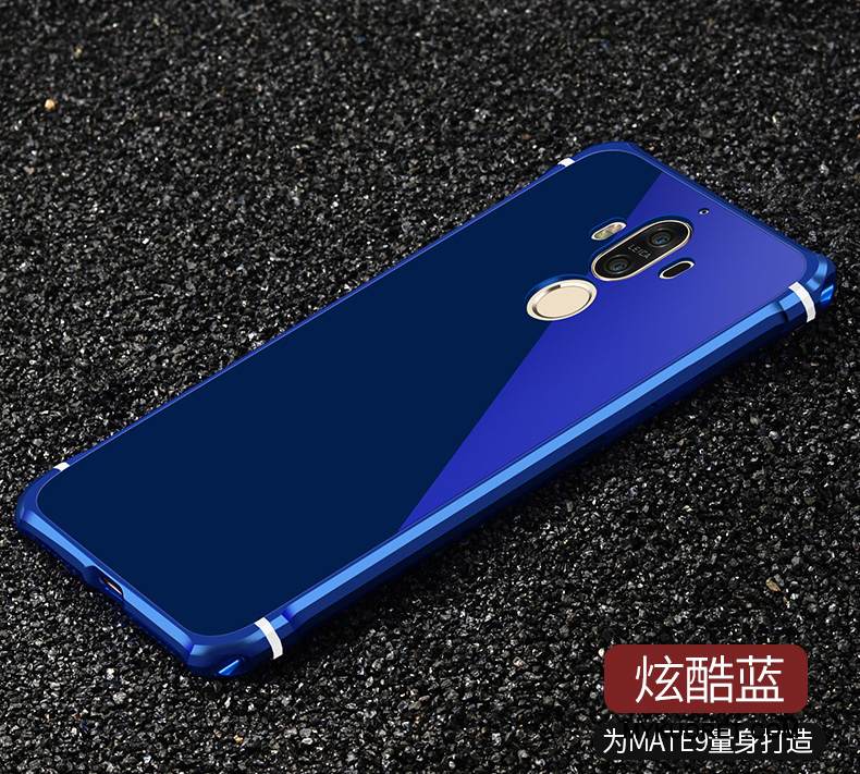 Kuori Huawei Mate 9 Laukut Persoonallisuus Puhelimen Kuoret, Kotelo Huawei Mate 9 Metalli Sininen Murtumaton