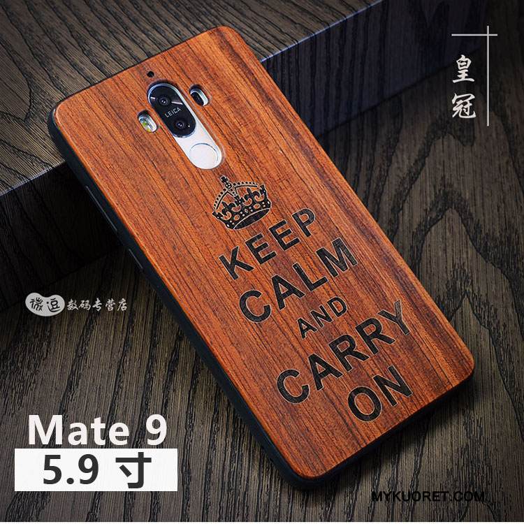 Kuori Huawei Mate 9 Massiivipuu Muokata Persoonallisuus, Kotelo Huawei Mate 9 Ylellisyys Kiinalainen Tyyli Puhelimen Kuoret