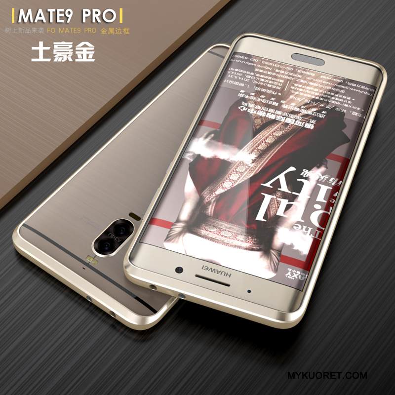 Kuori Huawei Mate 9 Pro Luova Puhelimen Kuoret Ohut, Kotelo Huawei Mate 9 Pro Metalli Kehys Sininen