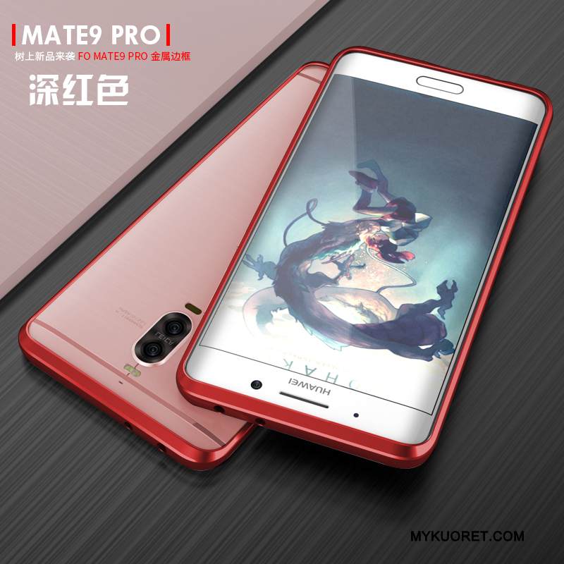 Kuori Huawei Mate 9 Pro Luova Puhelimen Kuoret Ohut, Kotelo Huawei Mate 9 Pro Metalli Kehys Sininen