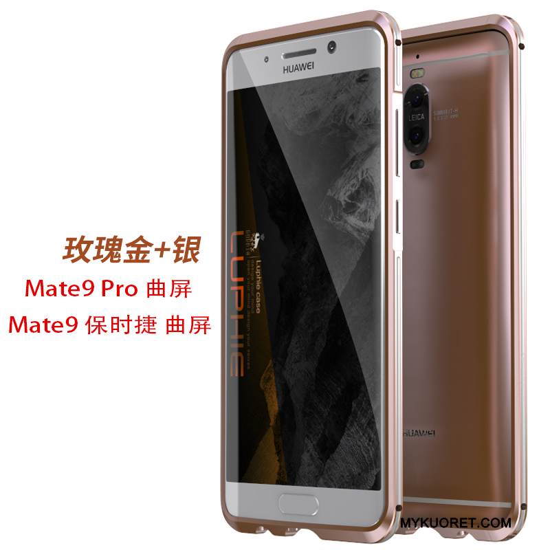 Kuori Huawei Mate 9 Pro Metalli Kulta Kehys, Kotelo Huawei Mate 9 Pro Suojaus Puhelimen Kuoret