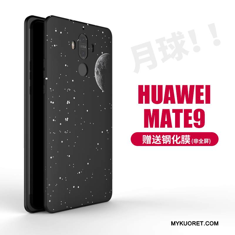 Kuori Huawei Mate 9 Silikoni Murtumaton Trendi, Kotelo Huawei Mate 9 Luova L Musta
