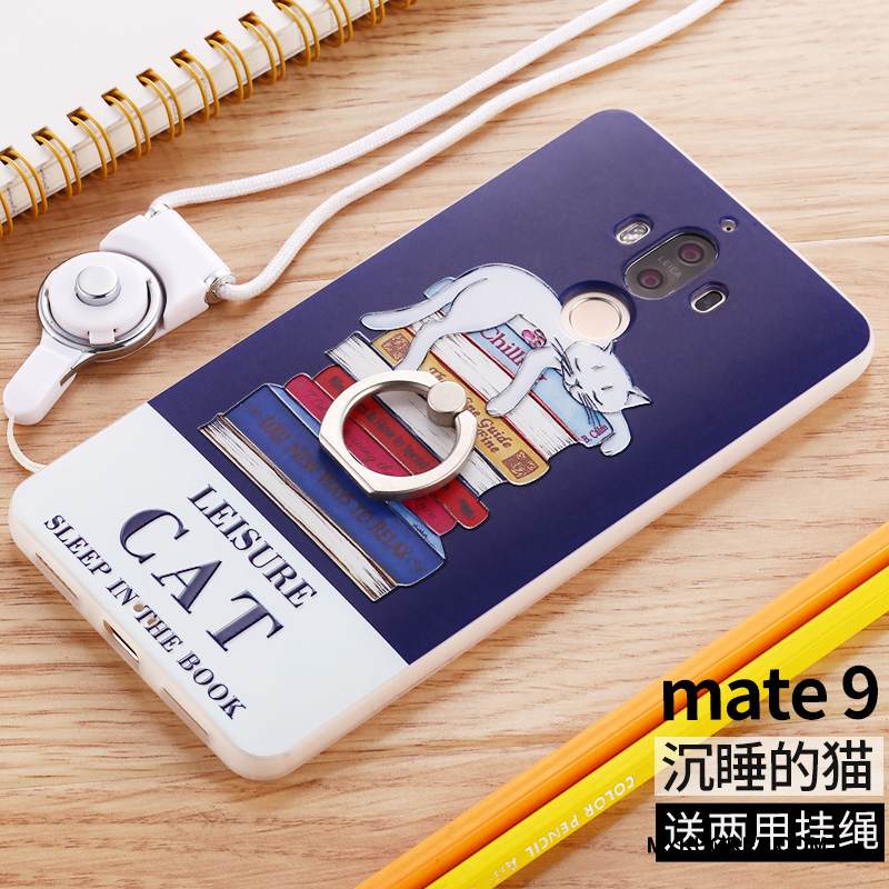 Kuori Huawei Mate 9 Silikoni Sininen Murtumaton, Kotelo Huawei Mate 9 Laukut Persoonallisuus Puhelimen Kuoret