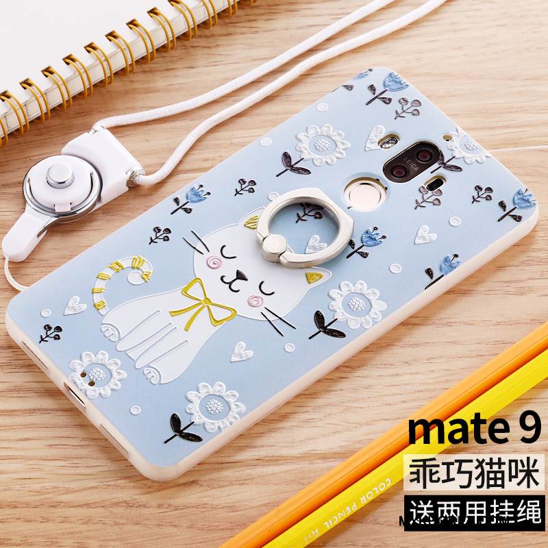 Kuori Huawei Mate 9 Silikoni Sininen Murtumaton, Kotelo Huawei Mate 9 Laukut Persoonallisuus Puhelimen Kuoret