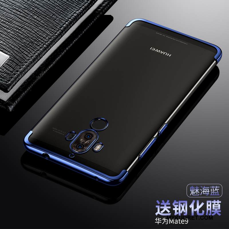 Kuori Huawei Mate 9 Silikoni Ultra Sininen, Kotelo Huawei Mate 9 Puhelimen Kuoret Läpinäkyvä