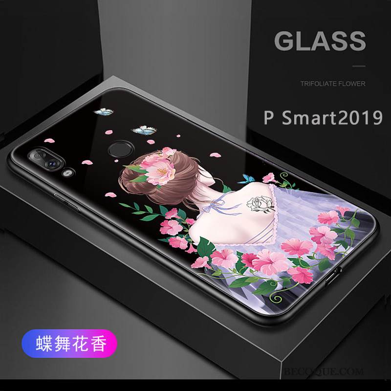 Kuori Huawei P Smart 2019 Laukut Malli Persoonallisuus, Kotelo Huawei P Smart 2019 Silikoni Musta Pesty Suede