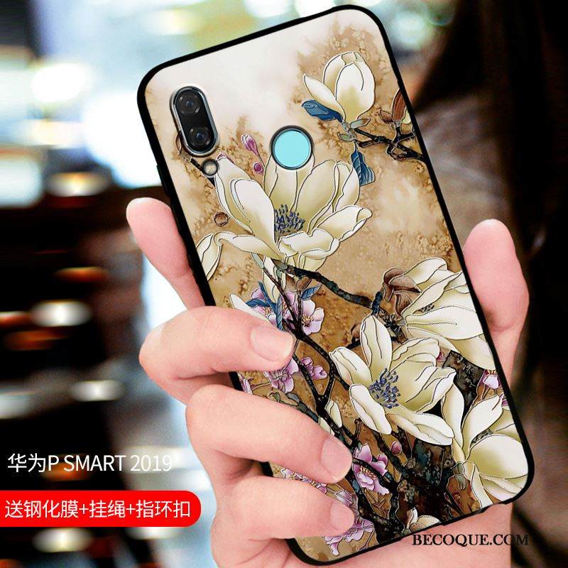 Kuori Huawei P Smart 2019 Laukut Sininen Pesty Suede, Kotelo Huawei P Smart 2019 Suojaus Puhelimen Kuoret Muokata
