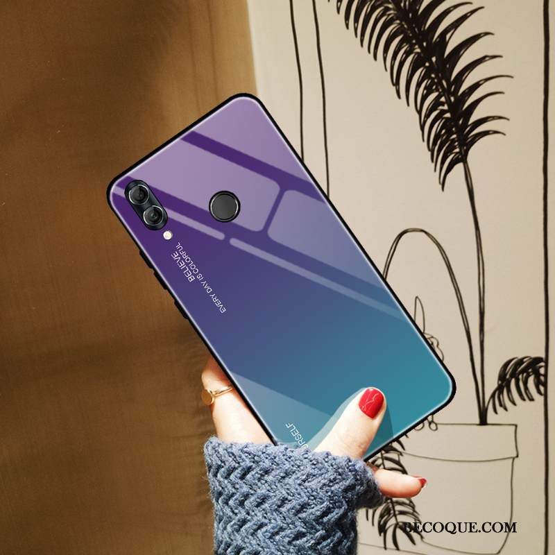 Kuori Huawei P Smart 2019 Suojaus Murtumaton Sininen, Kotelo Huawei P Smart 2019 Kaltevuus Yksinkertainen